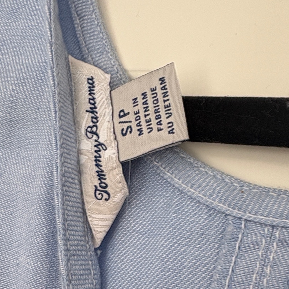 Tommy Bahama Light Blue Sleeveless Shift Dress - Picture 2 of 7